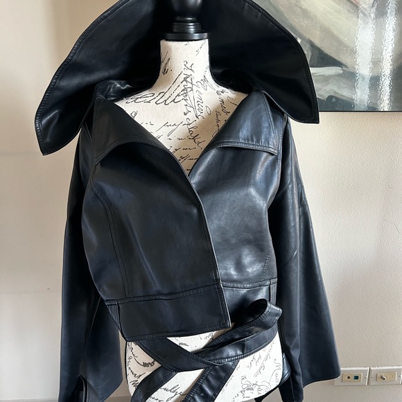 Faux leather jacket, bought from boutique - Picture 1 of 6
